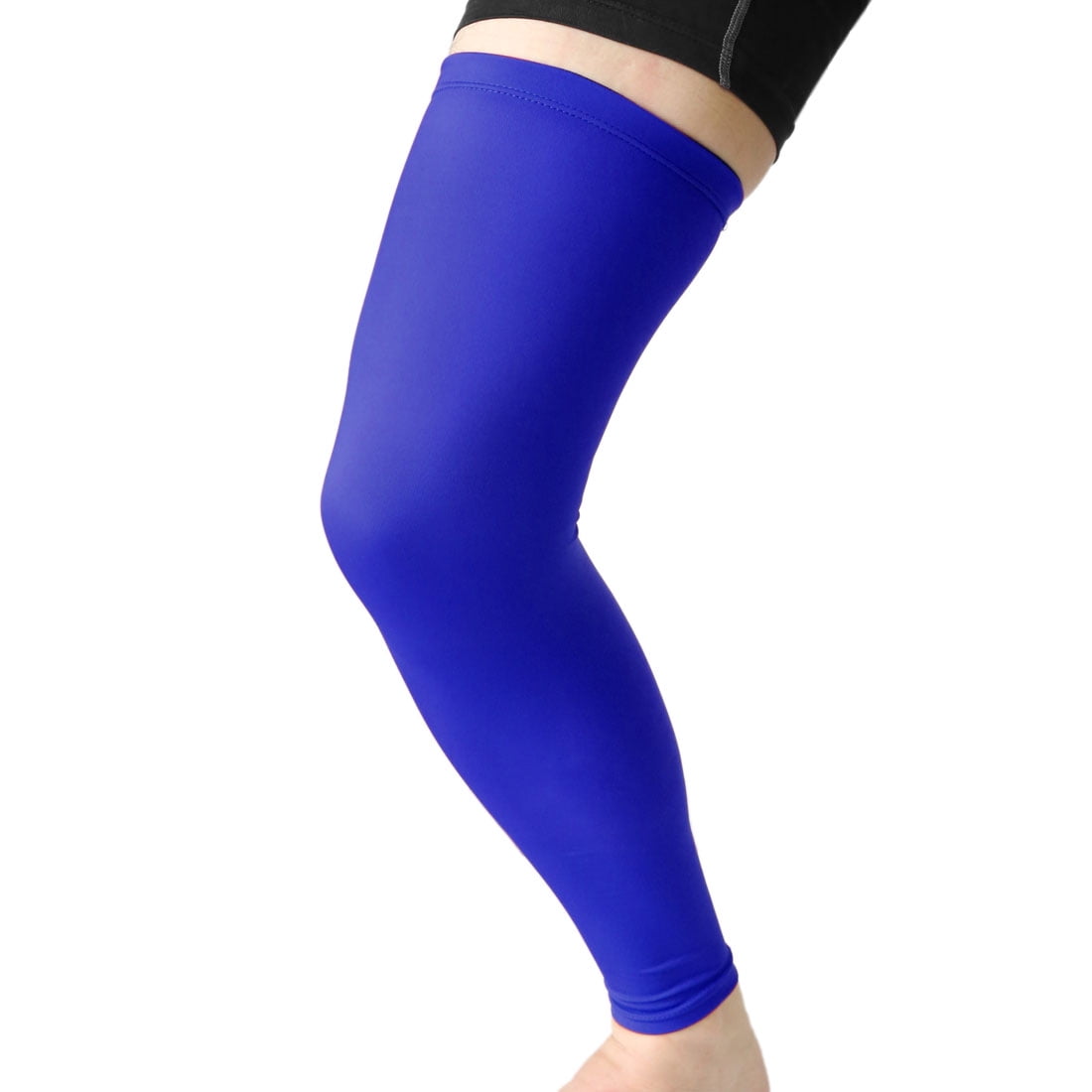 Blue M Size Long Outdoor Sport Stretch Brace Leg Sleeve Knee Calf UV ...