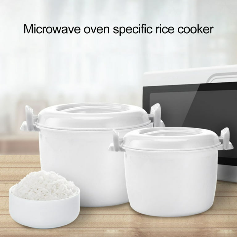 Wirlsweal Rice Steaming Pot Good Insulation Large Capacity Ergonomic Handle  Buckle Design Multifunctional Microwave Rice Cooker Steamer Veggie Portable  Cookware Pot 