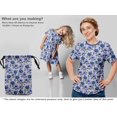 thumbnail image 5 of oneOone Viscose Jersey Medium Blue Fabric Floral Fabric For Sewing Printed Craft Fabric By The Yard 60 Inch Wide, 5 of 5