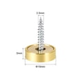 thumbnail image 2 of Uxcell 0.71'' Mirror Screws Decorative Cap Cover Nails Polished Stainless Steel Golden 8pcs, 2 of 5