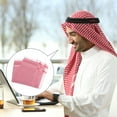 thumbnail image 2 of OUNONA 1Pcs Islamic Scarf Men Red Polyester Headwear for Dust Protection, 2 of 5
