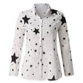 thumbnail image 4 of Ichuanyi Womens Fall Tops, Womens Loose Daisy Printing Long Shirt Cotton Ladies Casual Tops T-Shirt Blouse, 4 of 8
