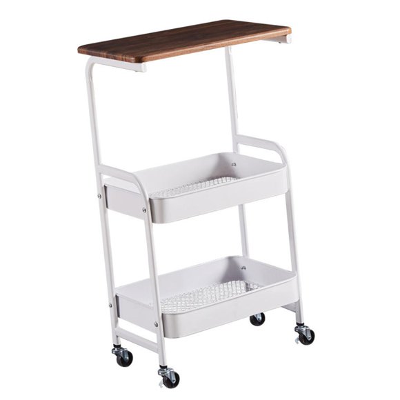 Maytalsory Chariot de Rangement Mince à 3 Niveaux avec Roues Utilitaires Roulantes pour Chambre Bureau Blanc