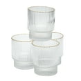 thumbnail image 5 of Denmark Tools for Cooks 12 oz. Gold Rim Glass Whiskey Lowball Drinking Glasses, Set of 4, 5 of 6
