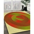 thumbnail image 3 of Ahgly Company Machine Washable Indoor Square Transitional Lava Red Area Rugs, 5' Square, 3 of 7