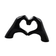 thumbnail image 4 of Escultura de mano de corazón, figura de gesto, regalo de cumpleaños, novedad, adorno de escritorio, estatua de de amor para Festival, dormitorio Negro, 4 of 8