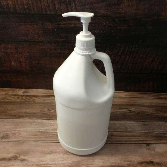 Arbor King White Plastic Jug HDPE, 1 gal All-Purpose Oil and Vinegar Dispensing Bottle with Pump
