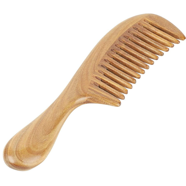 Wide & Fine Tooth Natural Wooden Hair Comb Set