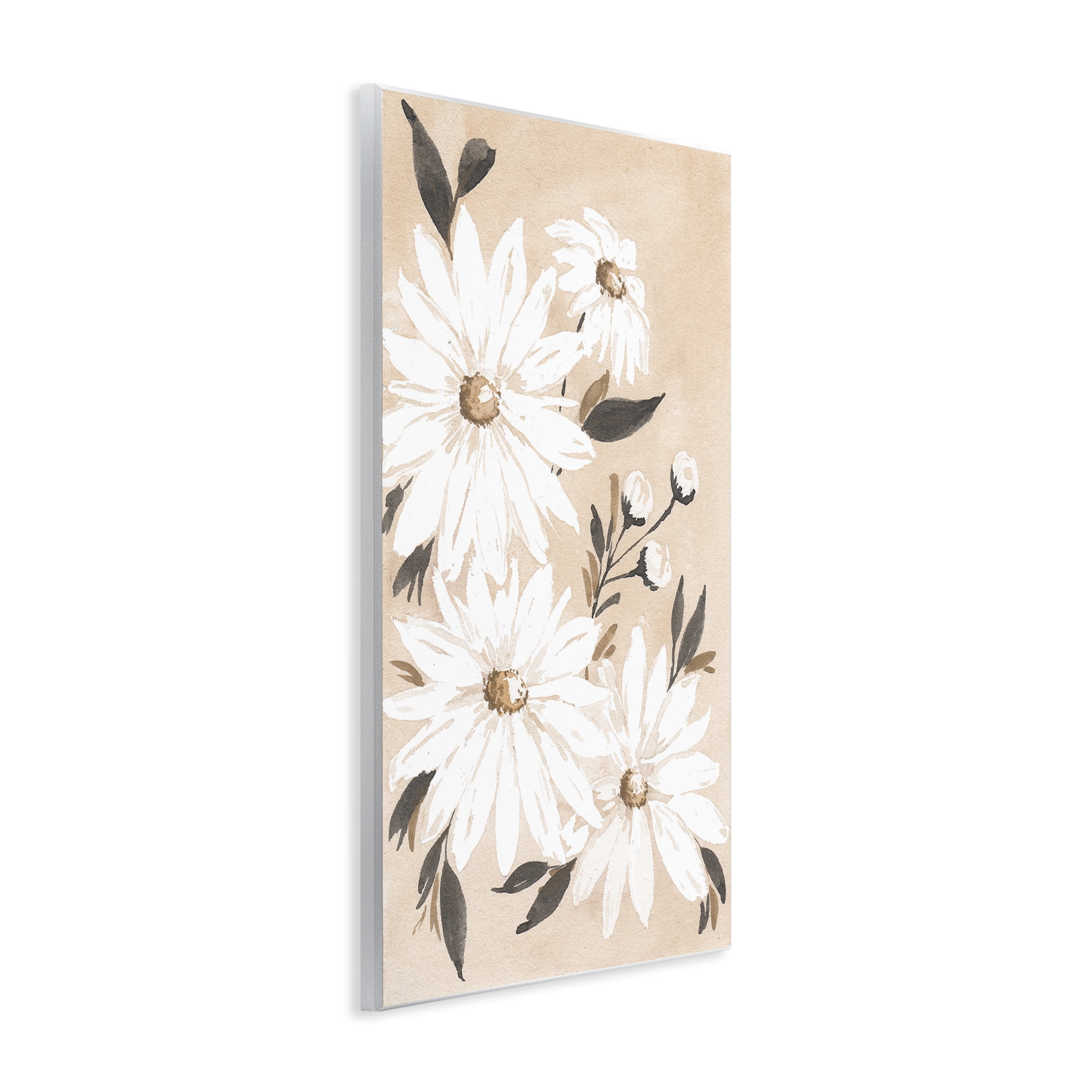 Stupell Industries Muted Neutral Daisies Botanical & Floral Painting Unframed Art Print Wall Art, 13 x 19