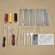 thumbnail image 3 of Kit de herramientas manuales para manualidades de cuero, 48 Uds., para coser, punzonar, tallar trabajos, 3 of 14