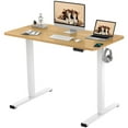 thumbnail image 4 of FlexiSpot 48"X24" Home Office Height Adjustable Standing Desk White Computer Desk Bamboo Desktop, 4 of 8