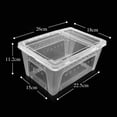 thumbnail image 2 of Professional Plastic Reptile Incubator Spider Frogs Lizard Container Hatching Terrariums Feeding Box Breeding Box(Black 1pcs), 2 of 7