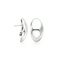 thumbnail image 5 of Ross-Simons Italian Sterling Silver Oval Dome Earrings, Women's, Adult, 5 of 5