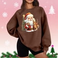 thumbnail image 2 of Lorytime Christmas Womens Crewneck Sweatshirt Oversized Santa Claus Plush Shirt Long Sleeve Pullover Loose Tops, 2 of 5