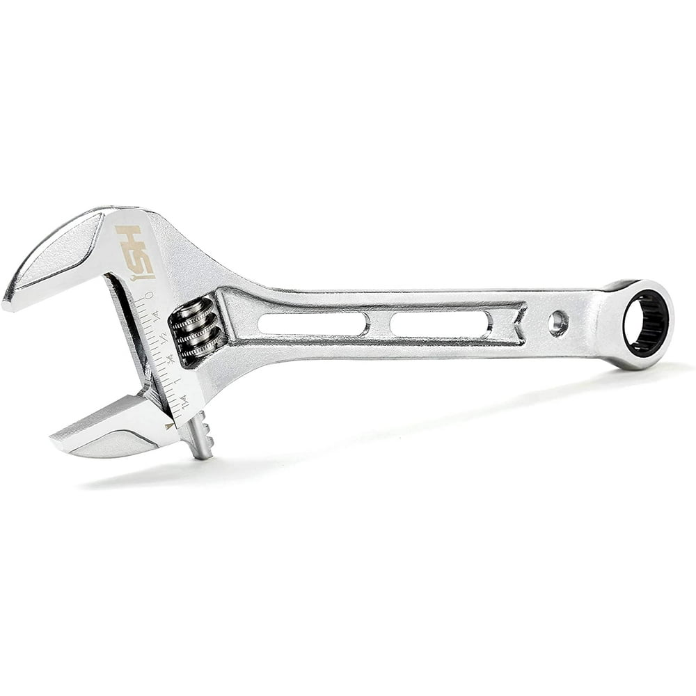 STEELHEAD 10” WideMouth Adjustable Wrench w/Integrated 72Tooth 12