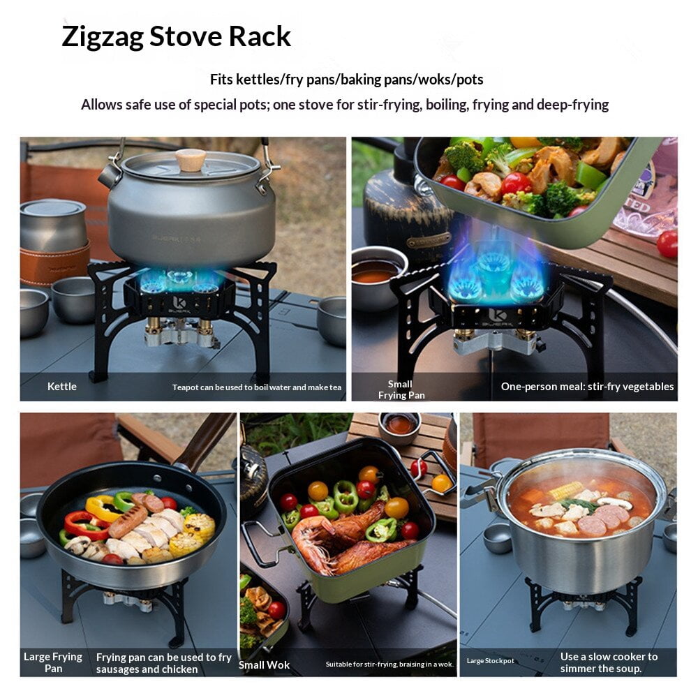 M altemura 6500W Portable Camping Stove, Folding Windproof Gas Burner with Electronic Ignition & 100cm Hose, Stainless Steel Backpacking Stove for Camping Hiking Outdoor Cooking