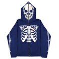 thumbnail image 1 of Sudadera con esternón oscura Y2K europea y americana, sudaderas con capucha para hombres y mujeres, pareja gótica, sudadera con cremallera larga de gran tamaño Harajuku, 1 of 5
