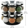 thumbnail image 4 of 16 Jar Ellington Revolving Countertop Spice Rack with Lift & Pour Caps and Spices Included, FREE Spice Refills for 5 Years: Black and Chrome, 4 of 7