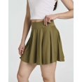 thumbnail image 4 of Real Essentials 4 Pack: Women's Soft Casual Pleated Mini Skirt - Skater A-Line Flowy Skirts (Available In Plus Size), 4 of 6