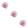 thumbnail image 4 of Transemion Bonnet Décontracté Hijab Musulman Imprimé Floral Turban Coloré Protection des Oreilles Ajustable Bonnet de Nuit pour Femmes Fleur Rose 3Set, 4 of 6