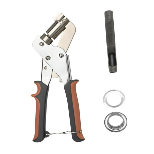 Kit de alicates para ojales de ojal, alicates perforadores de ojales, multifuncionales, de alta resistencia Plata 100pcs