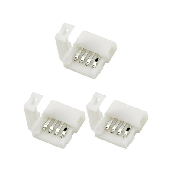 WHAMVOX 12 PCS LED Light Strip Connector LED Strip Clip Office 2.00X1.00X0.50CM White