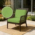 thumbnail image 2 of Outdoor Patio Cushion Covers 4 Pack Green Patio Chair Cushion Covers with Ties and Zipper Solid Color Waterproof Outdoor Seat Cushion Covers for Patio Furniture 22"x20", 2 of 9