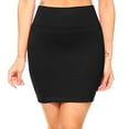 thumbnail image 1 of Fashionazzle Women's Casual Stretchy Bodycon Pencil Mini Skirt, 1 of 69