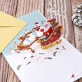 thumbnail image 3 of 1 pieza Tarjeta de Navidad 3D Aparece Muñeco de nieve Tarjetas de felicitación de Papá Noel con sobres Feliz Navidad vívida para la familia Mejor amigo Novio Novia JM, 3 of 5