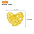 thumbnail image 2 of Uxcell 20Pcs Heart Shaped Rattan Ball Vase Filler Natural Rattan for Wedding Home Decoration Yellow 2 in, 2 of 5