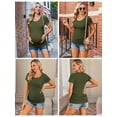 thumbnail image 5 of Yawrut Women's 3-piece set Short Sleeve Side Pleated Waist Classic Maternity T-shirt, 5 of 7