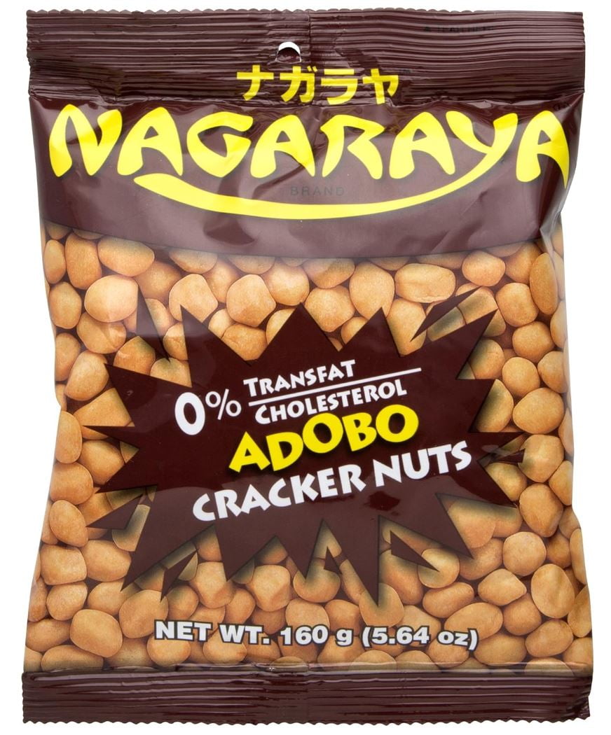 Nagaraya, Cracker Nuts, Variety Pack, Hot & Spicy, BBQ, Adobo, and Garlic (4 Bags Total, 640g total) with Silicon Pouch