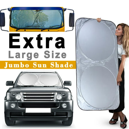 iClover Car Windshield Sun Shade, Block Sunlight Rays Ice Rains Snows Dusts Summer Winter Applicable for Cars Trucks Vans SUV