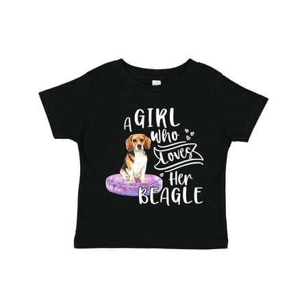 

Inktastic A Girl Who Loves Her Beagle Gift Toddler Boy or Toddler Girl T-Shirt