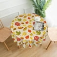 thumbnail image 4 of Fall Tablecloth Round 60 Inch Autumn Thanksgiving Round Tablecloth Polyester Washable Fall Maple Leaves Table Cover Table Cloth for Kitchen Dining Room Picnic Patio Wedding Party, 4 of 6