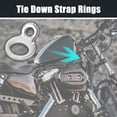 thumbnail image 2 of Unique Bargains 2pcs Stainless Steel Tie Down Anchors Hooks Strap Rings for Motorcycle Dirt Bike ATV Trailer Silver Tone, 2 of 8