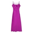 thumbnail image 7 of new summer women's fashionable temperament hollow texture suspender waist dress-SoftRed-M, 7 of 7