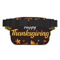 thumbnail image 3 of Fotbe Happy Thanksgiving 1 Cangurera Cuadrada con Estampado de Doble Capa, Bolsa de Cintura Ajustable Mini para Hombres y Mujeres, 3 of 9