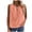 Orange, variant on Women Eyelet Hollow Out Round Neck Sleeveless Geometric Casual Boho Vacation Beach Loose Tank Tops, White XXL