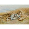 thumbnail image 2 of William Mctaggart 24x18 Black Ornate Framed Double Matted Museum Art Print Titled: Scottish Happy Hours (1886), 2 of 5
