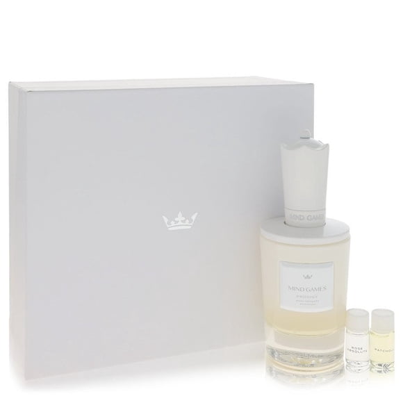 Mind Games Prodigy by Mind Games Gift Set -- 3.4 Extrait De Parfum Spray + Two .10 Mini Extract + Testing papers for Men