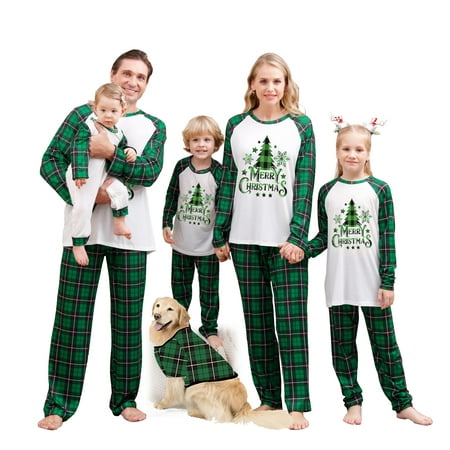 

Christmas Family Pajamas Matching Sets Xmas Holiday Sleepwear Jammies Long Sleeve PJs Xmas Matching Pjs for Adults Kids