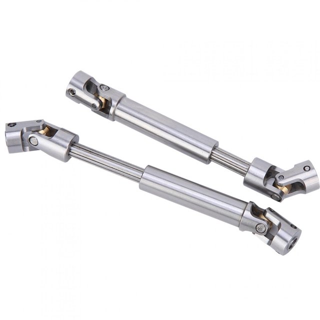 1/10 Drive Shaft, 2pcs Smoother Rotation Single Joint Operation Stainless Steel Drive Shaft for Axial Trx4 Trx6