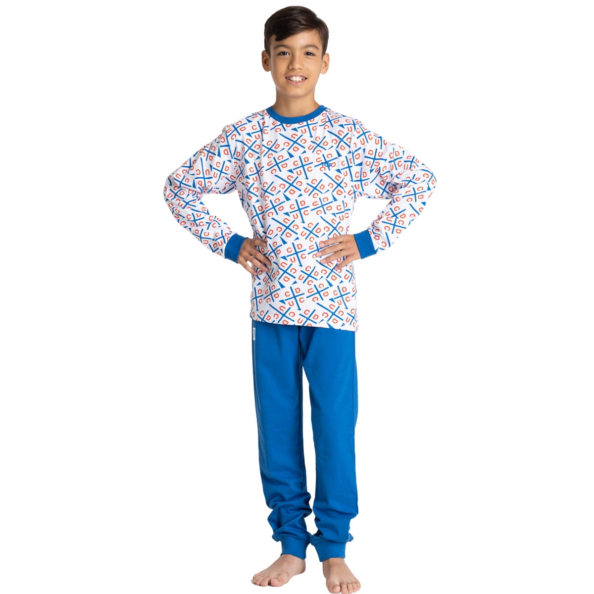 Pijama De Algodón Niño Invierno Universidad Católica C1 Top Talla 4
