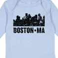 thumbnail image 4 of Inktastic Boston Massachusetts City Skyline with Grunge Boys or Girls Long Sleeve Baby Bodysuit, 4 of 5