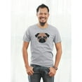 thumbnail image 2 of Tired Pug Cartoon T-Shirt Men -Image by Shutterstock, Male Large, 2 of 4
