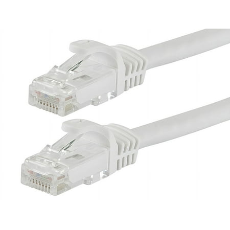 Monoprice Cat5e Ethernet Patch Cable - 7 Feet - White | Network Internet Cord - Snagless RJ45  Stranded  350Mhz  UTP  Pure Bare Copper Wire  24AWG - Flexboot Series price history on PriceWatchPro