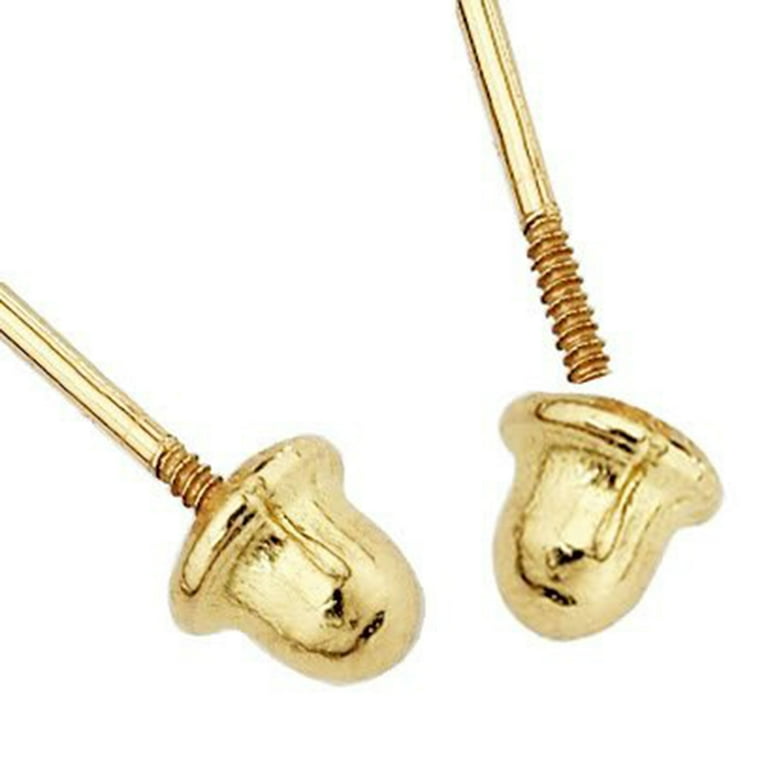 Real 14k Gold Earrings 15 Años/ Sweet 15 heart Quincenañera