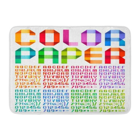 GODPOK Spectral Alphabet Folded of Ribbon Colour from Eight B C D E F G H I J K L M N O P Q R U Rug Doormat Bath Mat 23.6x15.7