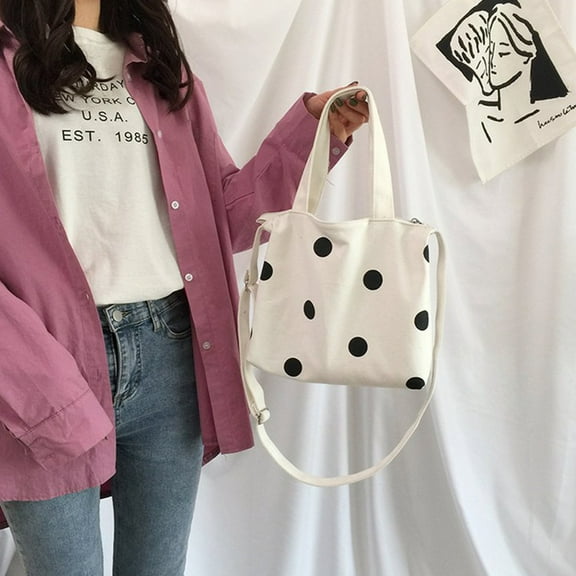 LULULION 1Pack Portable Canvas Handbag Casual Women's Tote for Working Days